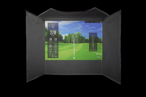 Image of HomeCourse Retractable Golf Simulator Impact Screen Enclosure