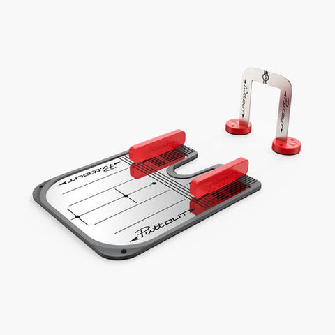 Image of PuttOUT STUDIO BUNDLE: Pro Putting Mat, Pressure Trainer and Mirror with Gates